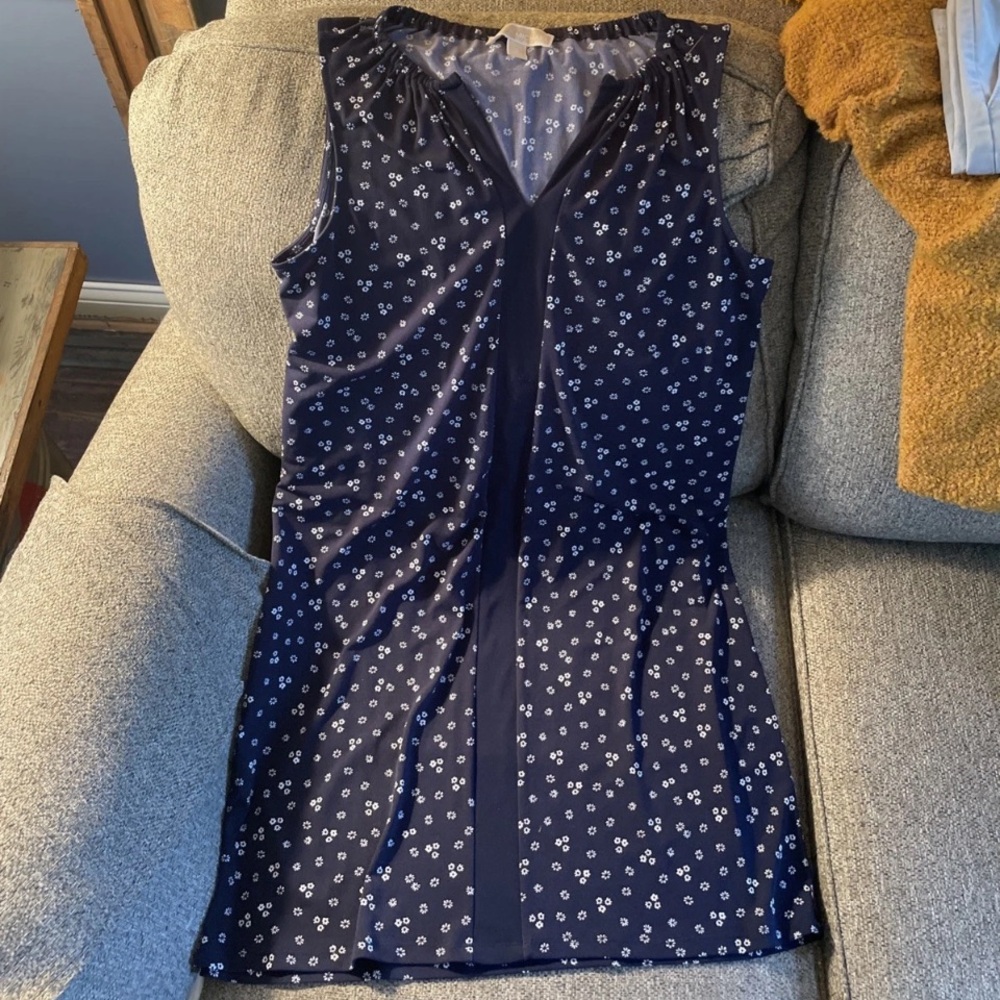 0194W. MICHAEL MICHAEL KORS SLEEVELESS MINI DRESS ALINE FIT SIZE SMALL FLORAL